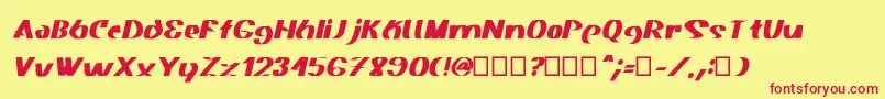 Akasic Medium Italic Font – Red Fonts on Yellow Background