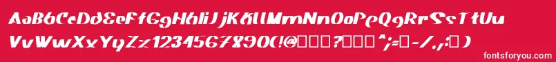 Akasic Medium Italic Font – White Fonts on Red Background