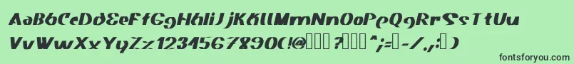 fuente Akasic Medium Italic – Fuentes Negras Sobre Fondo Verde