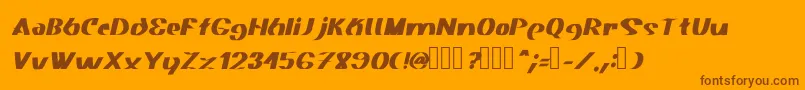 Akasic Medium Italic Font – Brown Fonts on Orange Background