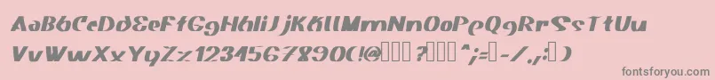 フォントAkasic Medium Italic – ピンクの背景に灰色の文字