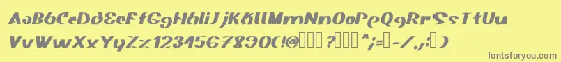 Czcionka Akasic Medium Italic – szare czcionki na żółtym tle