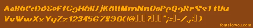 Шрифт Akasic Medium Italic – оранжевые шрифты на коричневом фоне