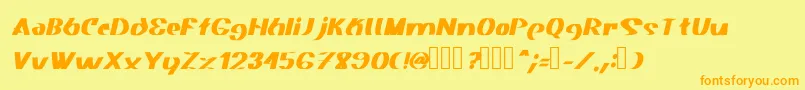 Akasic Medium Italic Font – Orange Fonts on Yellow Background