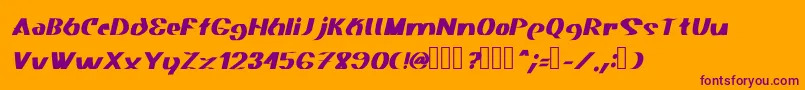 Akasic Medium Italic Font – Purple Fonts on Orange Background