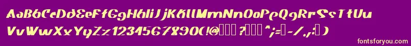 Akasic Medium Italic Font – Yellow Fonts on Purple Background