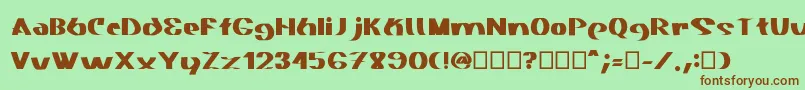 Akasic Medium Font – Brown Fonts on Green Background