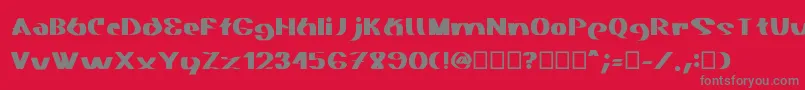 Czcionka Akasic Medium – szare czcionki na czerwonym tle