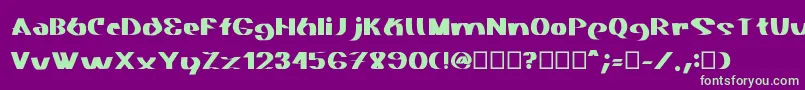 Akasic Medium Font – Green Fonts on Purple Background