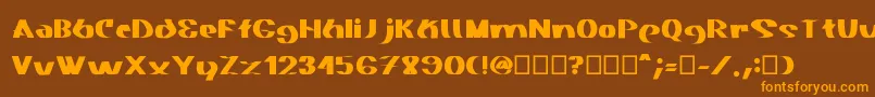 Akasic Medium Font – Orange Fonts on Brown Background