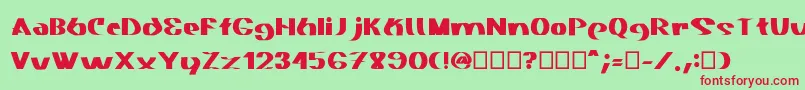 Akasic Medium Font – Red Fonts on Green Background