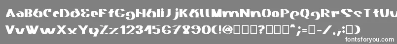 フォントAkasic Medium – 灰色の背景に白い文字