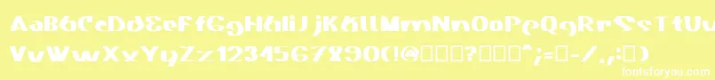 フォントAkasic Medium – 黄色い背景に白い文字