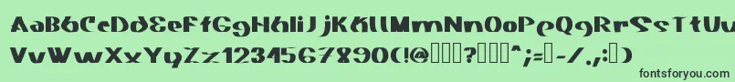 フォントAkasic Medium – 緑の背景に黒い文字