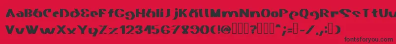 フォントAkasic Medium – 赤い背景に黒い文字