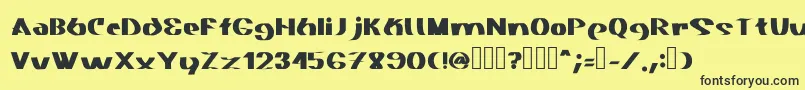Akasic Medium Font – Black Fonts on Yellow Background