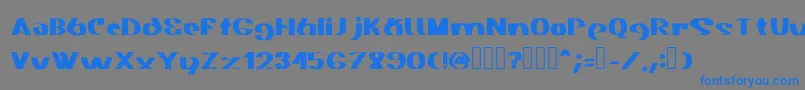 Akasic Medium Font – Blue Fonts on Gray Background