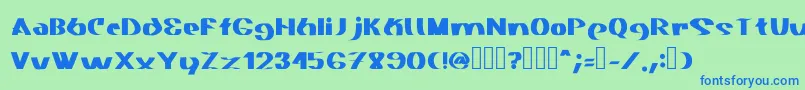 Akasic Medium Font – Blue Fonts on Green Background