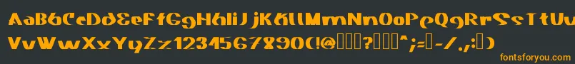 Akasic Medium Font – Orange Fonts on Black Background