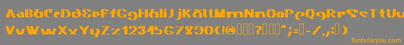 Akasic Medium Font – Orange Fonts on Gray Background