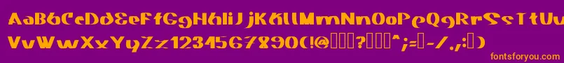 Akasic Medium Font – Orange Fonts on Purple Background