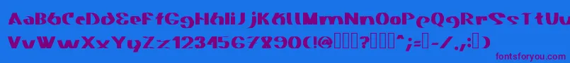 Akasic Medium Font – Purple Fonts on Blue Background