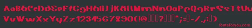 Akasic Medium Font – Red Fonts on Black Background