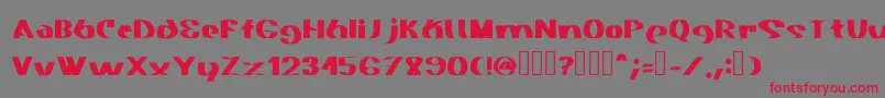 Шрифт Akasic Medium – красные шрифты на сером фоне