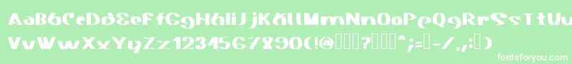 フォントAkasic Medium – 緑の背景に白い文字