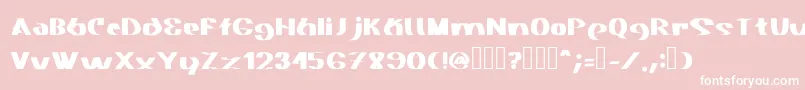 Akasic Medium Font – White Fonts on Pink Background