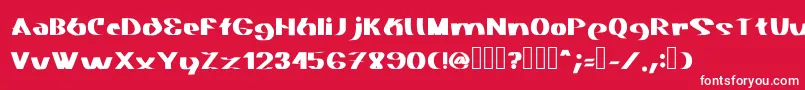 フォントAkasic Medium – 赤い背景に白い文字