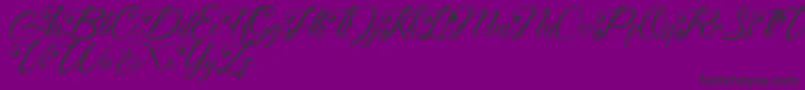 akayla Personal use Only-Schriftart – Schwarze Schriften auf violettem Hintergrund