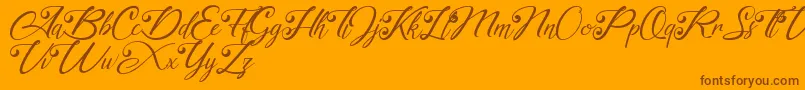 akayla Personal use Only Font – Brown Fonts on Orange Background