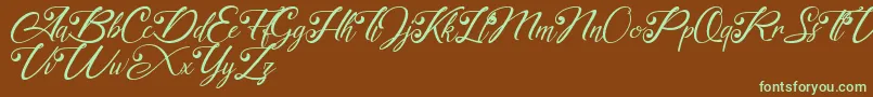 akayla Personal use Only Font – Green Fonts on Brown Background