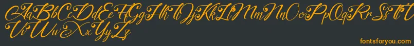 Шрифт akayla Personal use Only – оранжевые шрифты на чёрном фоне