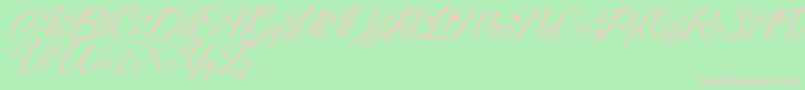 akayla Personal use Only Font – Pink Fonts on Green Background