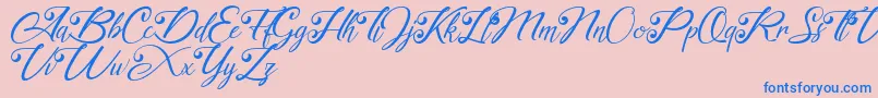 akayla Personal use Only Font – Blue Fonts on Pink Background