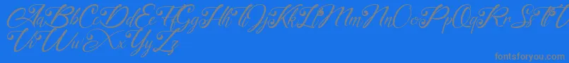 akayla Personal use Only-Schriftart – Graue Schriften auf blauem Hintergrund