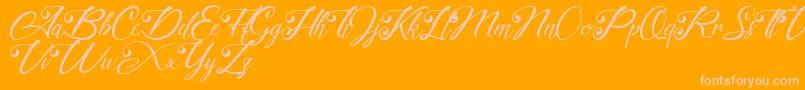 akayla Personal use Only Font – Pink Fonts on Orange Background