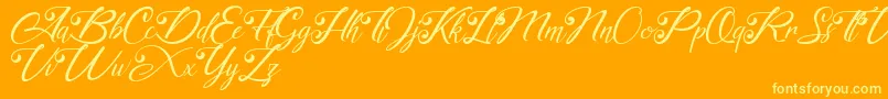 akayla Personal use Only Font – Yellow Fonts on Orange Background