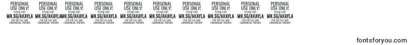 フォントAkaylaScript PERSONAL – 数字と数値のためのフォント