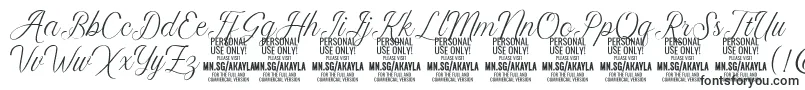 Шрифт AkaylaScript PERSONAL – шрифты с завитушками