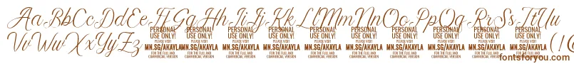 AkaylaScript PERSONAL-fontti – ruskeat fontit