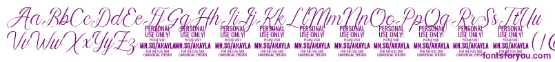 AkaylaScript PERSONAL Font – Purple Fonts