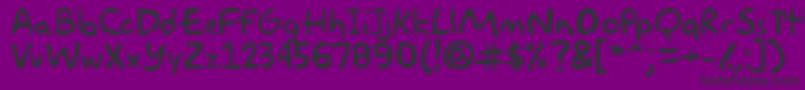 akbar-Schriftart – Schwarze Schriften auf violettem Hintergrund