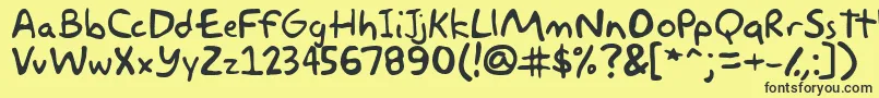 Шрифт akbar – чёрные шрифты на жёлтом фоне