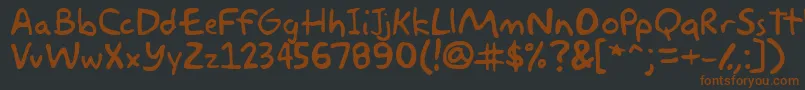 Шрифт akbar – коричневые шрифты на чёрном фоне