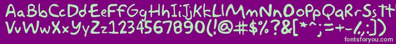 Шрифт akbar – зелёные шрифты на фиолетовом фоне