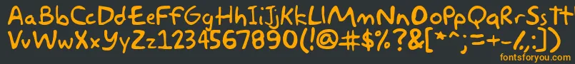 Шрифт akbar – оранжевые шрифты на чёрном фоне