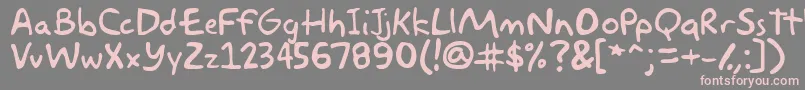 akbar Font – Pink Fonts on Gray Background